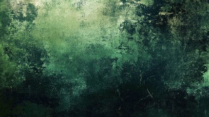 Fototapeta premium An abstract dark green grunge background offers a textured, edgy background for various designs.
