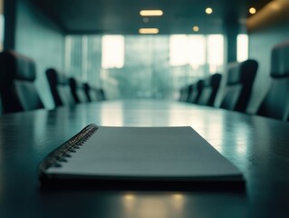 Notebook on Wooden Table