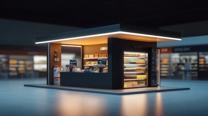 Blurry Illuminated sales stand