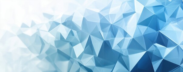 Fototapeta premium Abstract blue and white geometric shapes creating a dynamic and modern background design