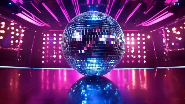 disco ball with disco lights