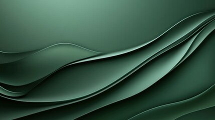 Fototapeta premium Elegant dark green background with smooth highlights, perfect for creating a sophisticated and mysterious atmosphere.