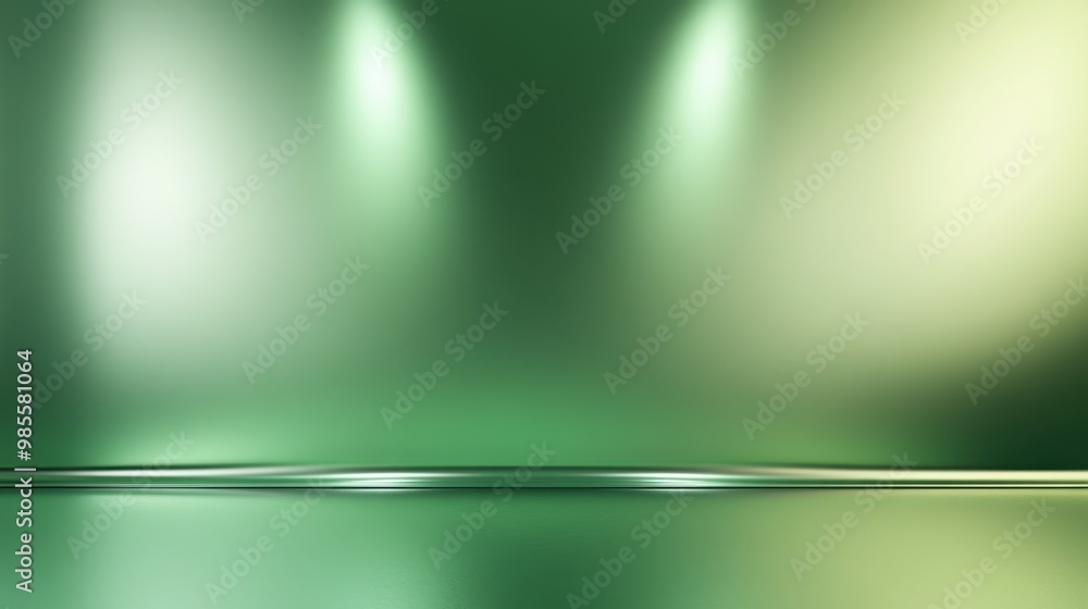 Poster elegant green metallic texture with a subtle sheen and soft reflections, creating a sophisticated an