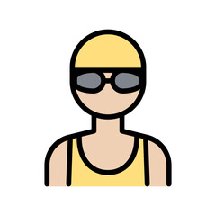 Woman swimmer icon