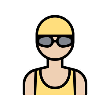recommend clip art: Woman swimmer icon