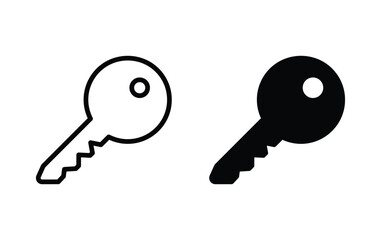 Key icon, key sign vector 