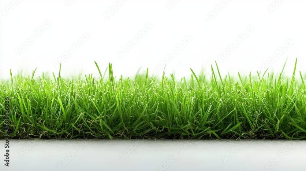 Poster freshly mowed green grass creating a clean and crisp background, perfect for adding text or graphics