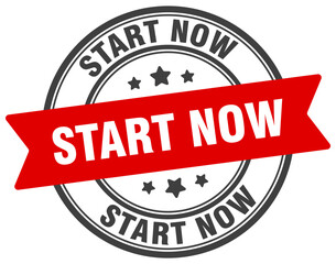 Obraz premium START NOW STAMP