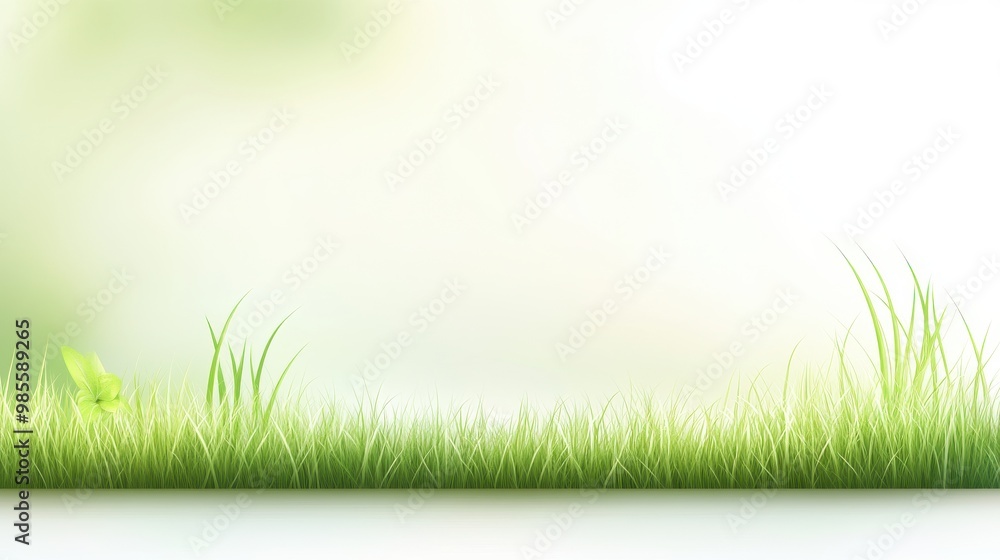 Poster gentle, rolling green grass with a subtle gradient for a soothing, natural background with ample spa