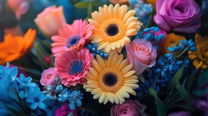 Vibrant Floral Arrangement: A Symphony of Colors