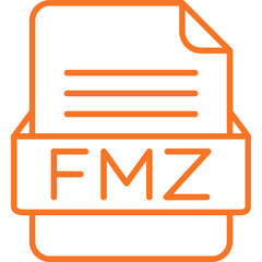 FMZ File Format Vector Icon Design