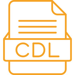 CDL File Format Vector Icon Design