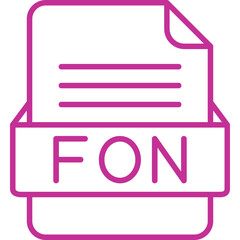 FON File Format Vector Icon Design