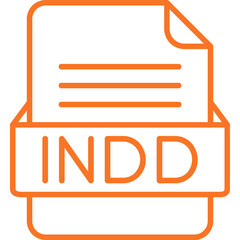 INDD File Format Vector Icon Design