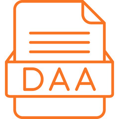 DAA File Format Vector Icon Design