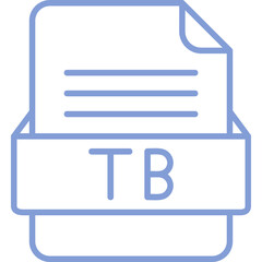 TB File Format Vector Icon Design