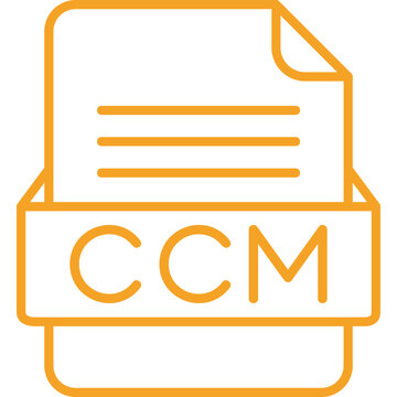 CCM File Format Vector Icon Design