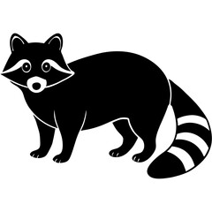 Standing Raccoon Silhouette
