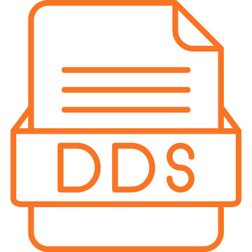 DDS File Format Vector Icon Design