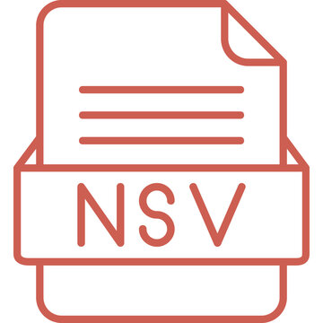 NSV File Format Vector Icon Design