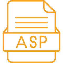 ASP File Format Vector Icon Design