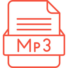 Mp3 File Format Vector Icon Design