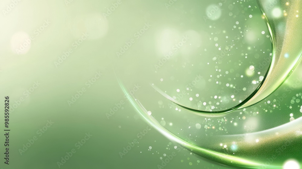 Poster green background with a smooth blur effect and a hint of light, creating a serene and sophisticated 