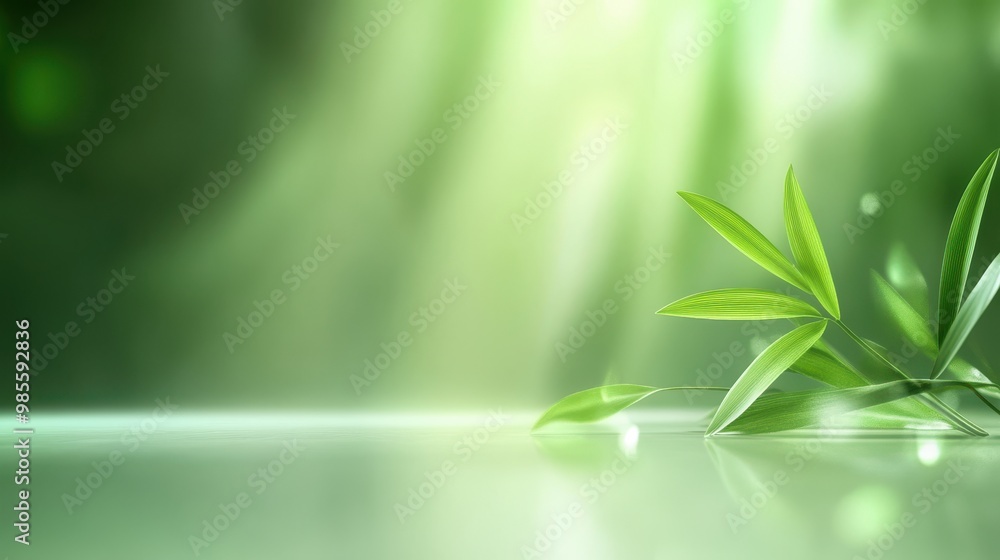 Aufkleber green background with a smooth blur effect and subtle lighting, ideal for adding depth and interest 