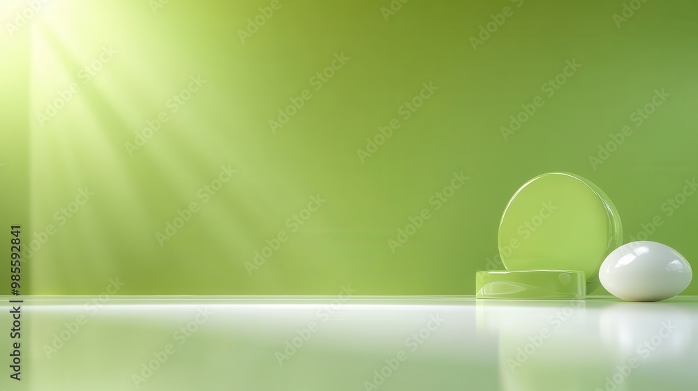 Aufkleber green background with a smooth blur effect and subtle lighting, ideal for adding depth and interest 