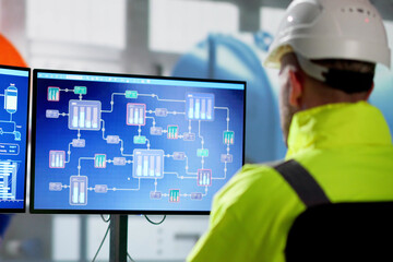 Man Working In Power Plant Electricity