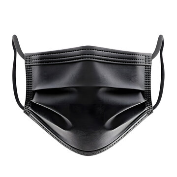 recommend clip art: Black disposable medical face mask design element