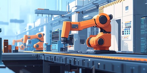 Automated Factory Production Line.