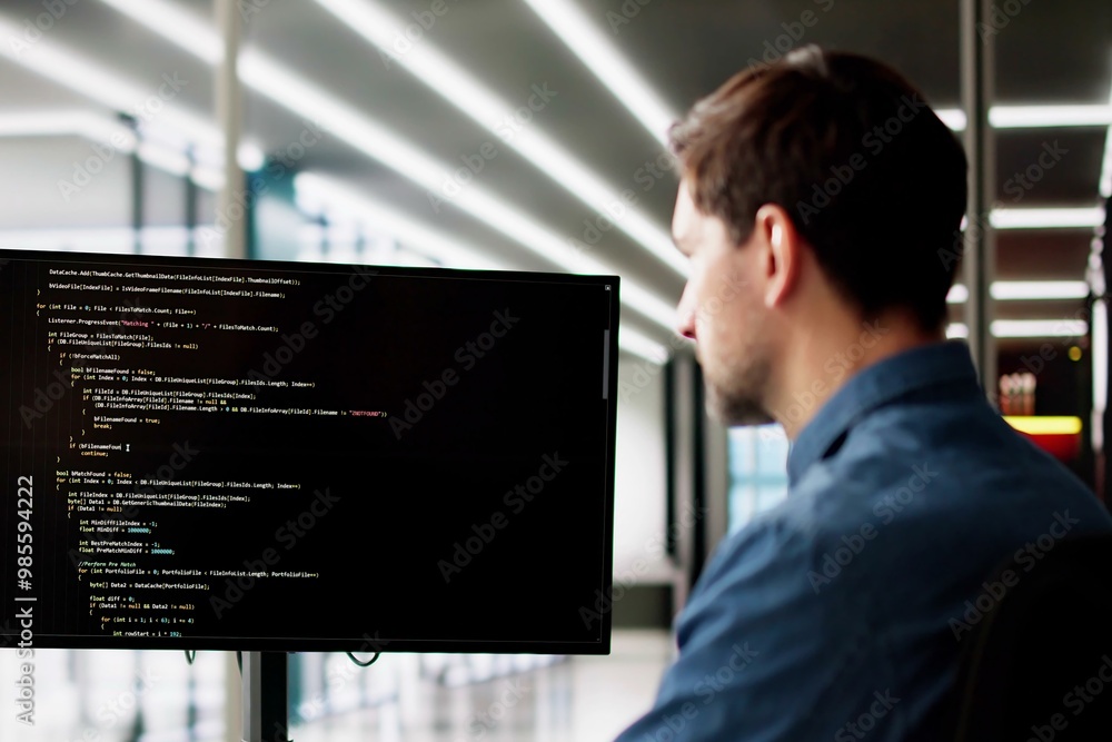 Poster Web Developer Looking At Code