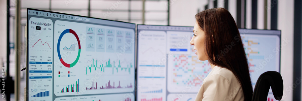 Poster business data analytics dashboard