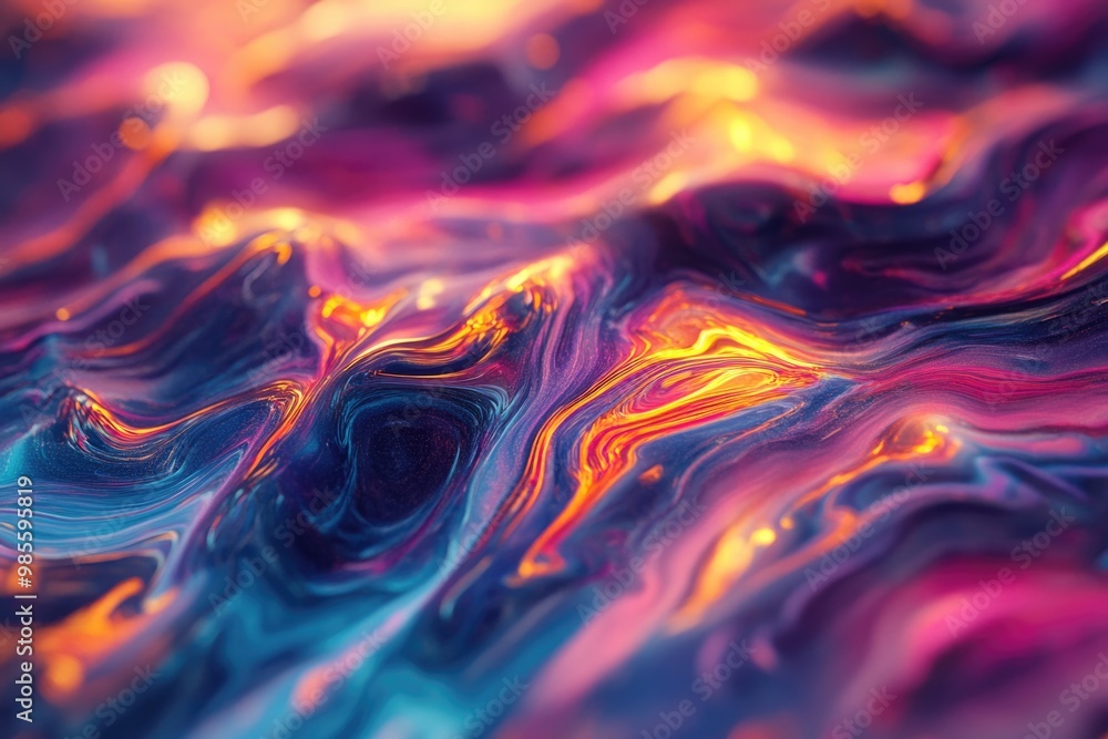 Aufkleber a mesmerizing 3d abstract multicolor visualization