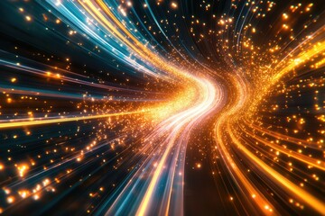 Obraz premium abstract night acceleration speed motion