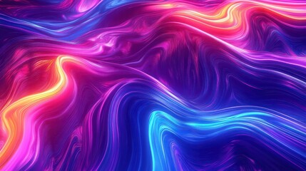 Obraz premium Abstract colorful fluorescent neon background. Organic lines as abstract wallpaper background design.