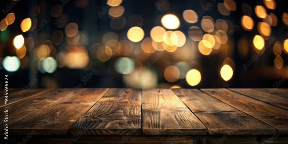 Fototapete Dark blurred table background ideal for adding text or graphics