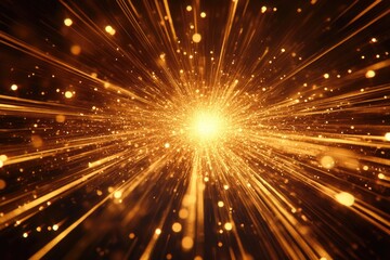 Naklejka premium golden sparkle burst energy sparke glitter background design