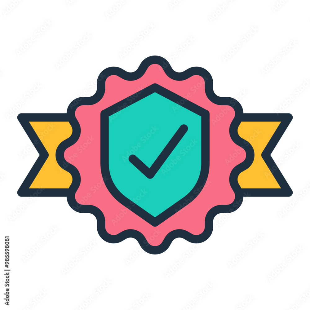 Wall mural Cybersecurity Certification Icon