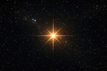 star flare in black background.