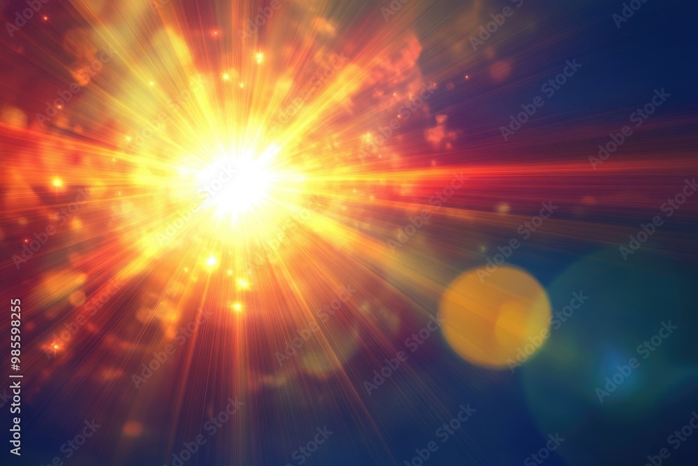 Aufkleber vector summer background with sun burst and space for message.