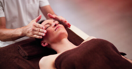 Woman Having Reiki Healing