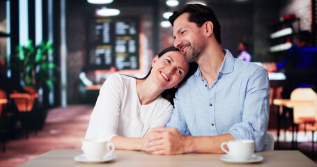 Romantic Dating Fun Together. Smiling Couple