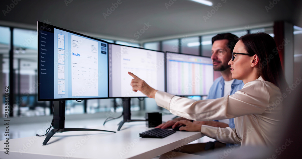Poster using corporate invoice spreadsheet