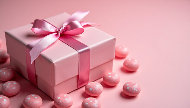 Gift of Hope: Pink Box Wrapped for Breast Cancer Awareness - Powered by Adobe