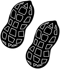 almond illustration peanut silhouette food logo nut icon hazelnut outline seed pistachio walnut cashew healthy snack hazel nutshell macadamia shape to vector graphic background