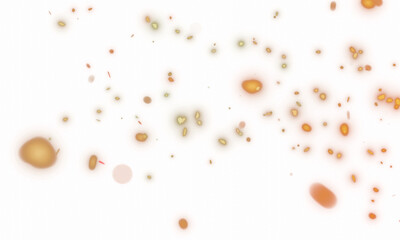 3d render of fire embers or particles for video overlay effect, transparent background in png format.