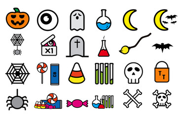 Fototapeta premium Halloween Icons
