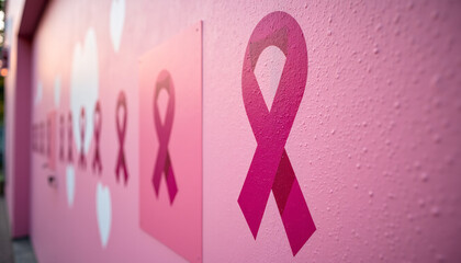 Artistic Engagement: Mural Dedicated to Breast Cancer Awareness